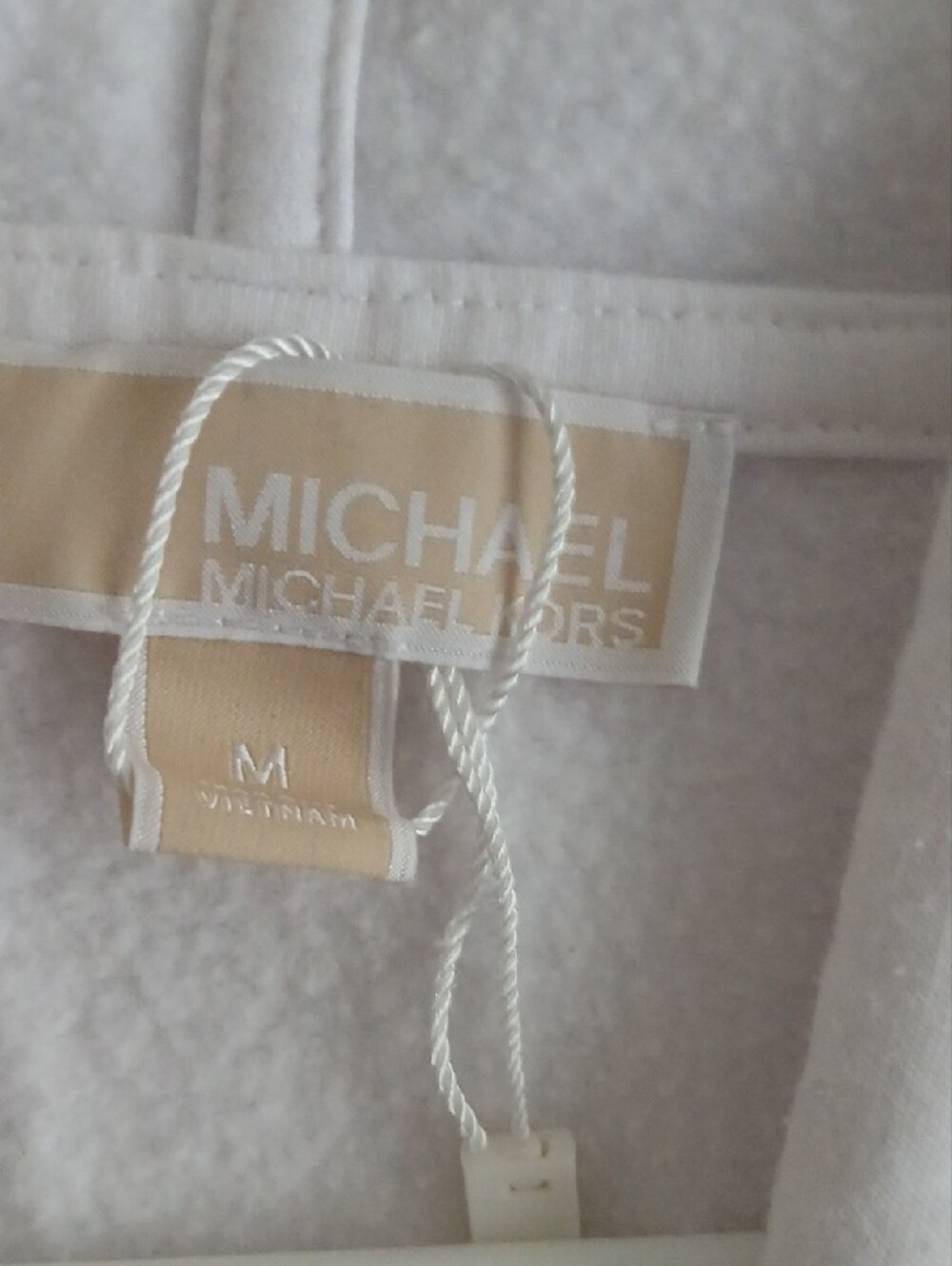 Michael Kors White Hoodie with Gold MK Emblem - Picture 3 of 4
